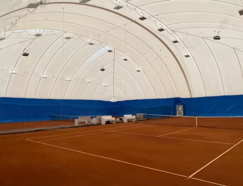 Start in der Traglufthalle
